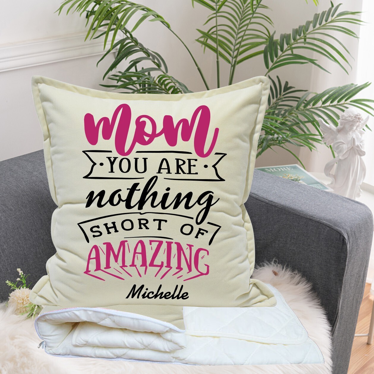 Personalized 2 in1 Pillow &amp; Quilt