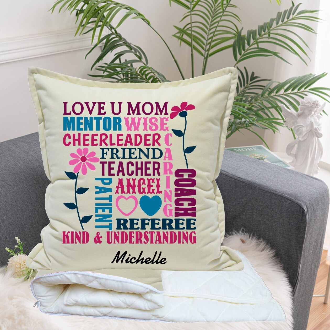 Personalized 2 in1 Pillow &amp; Quilt