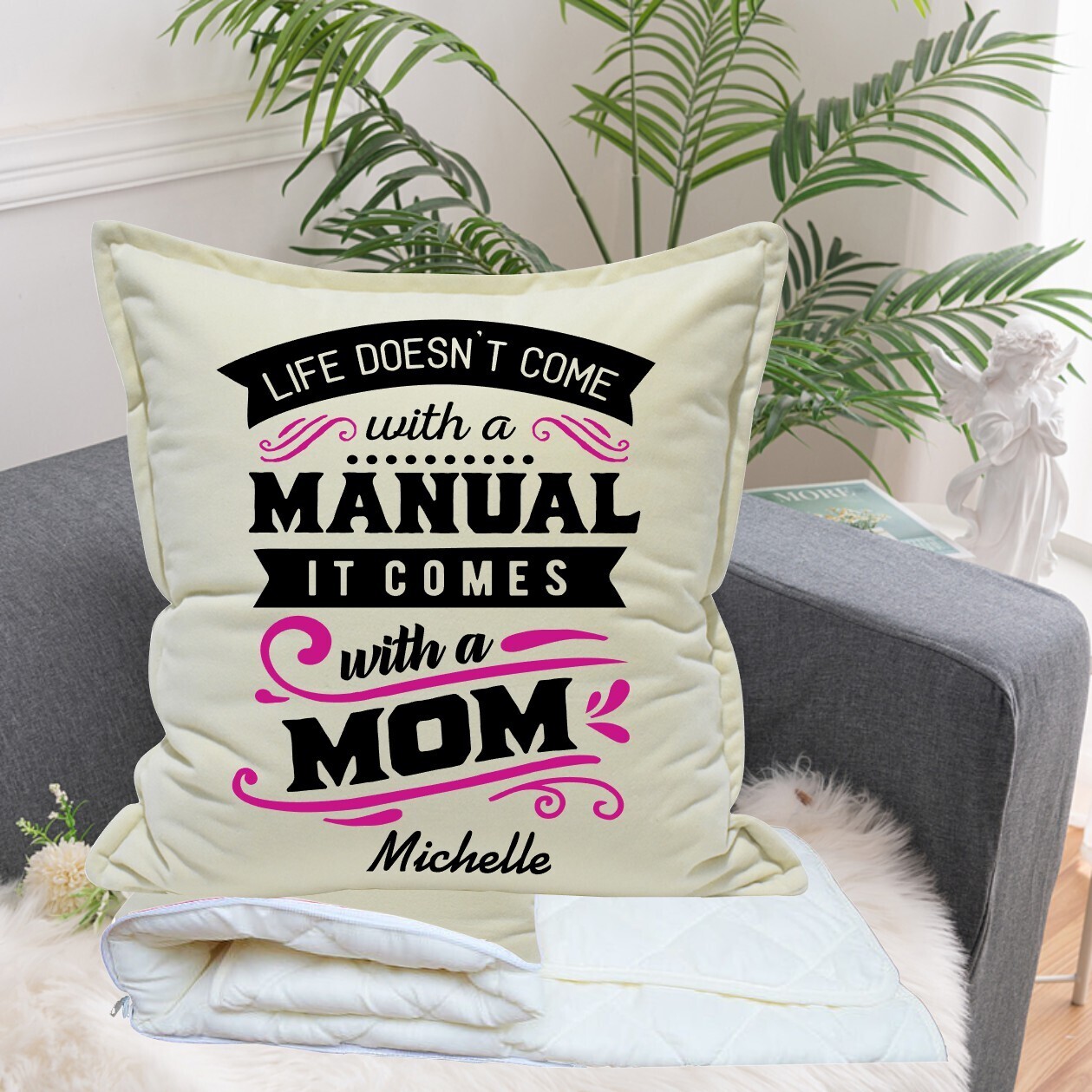 Personalized 2 in1 Pillow &amp; Quilt