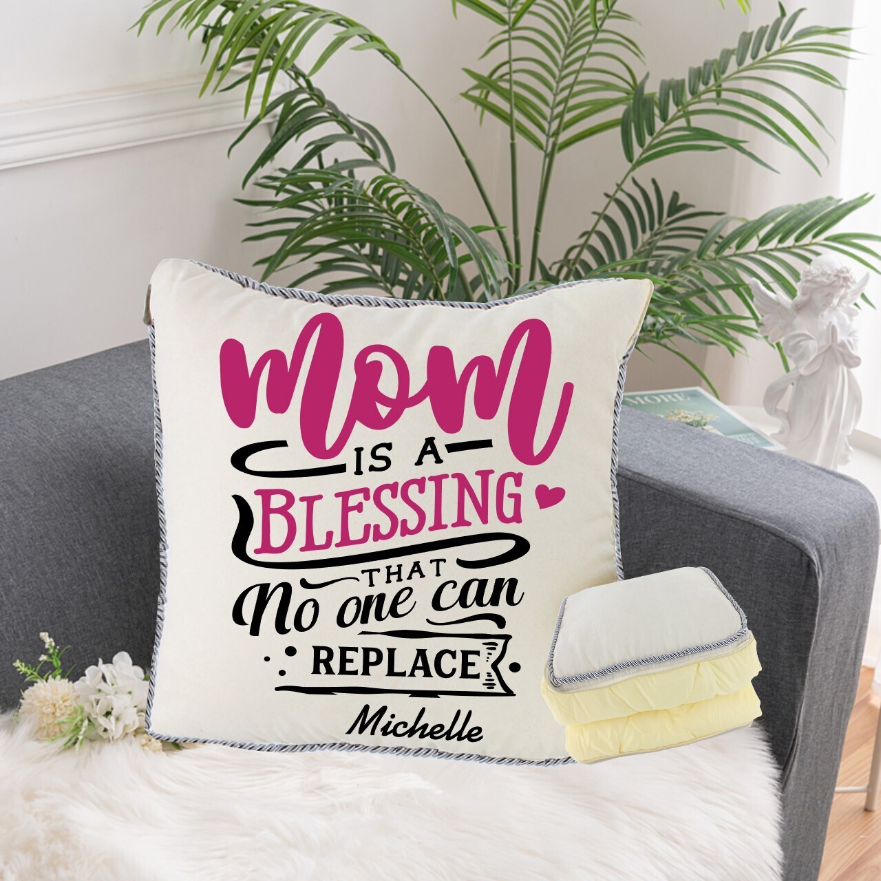 Personalized 2 in1 Pillow &amp; Quilt