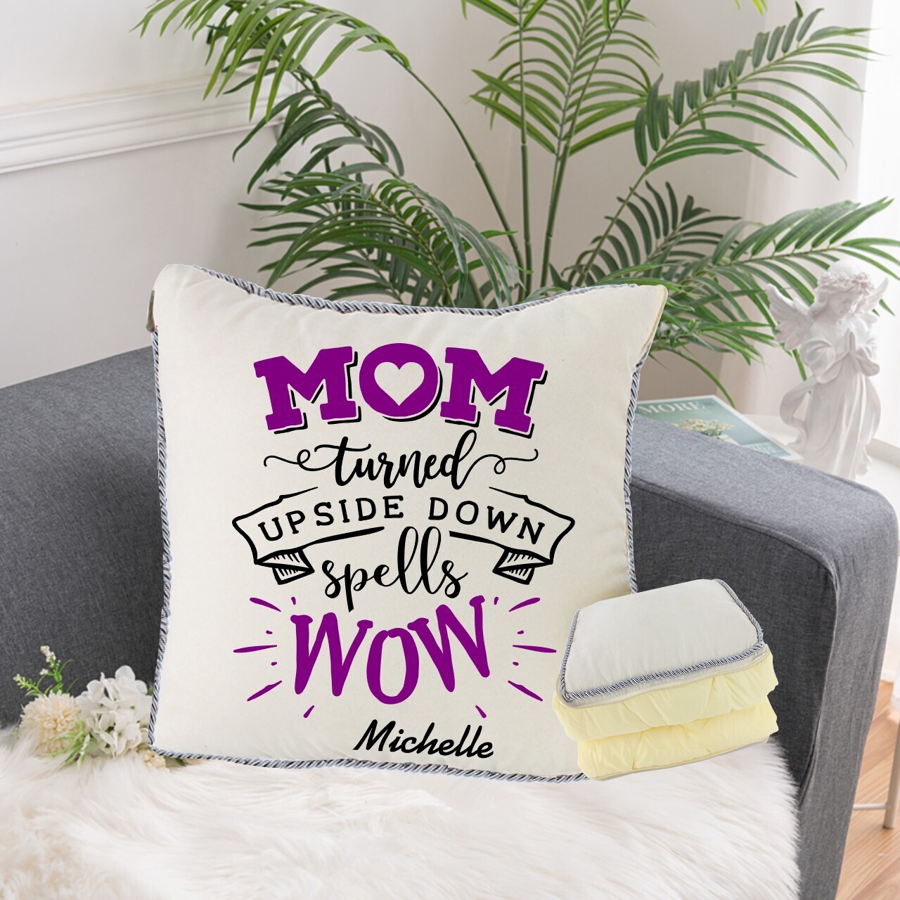 Personalized 2 in1 Pillow &amp; Quilt