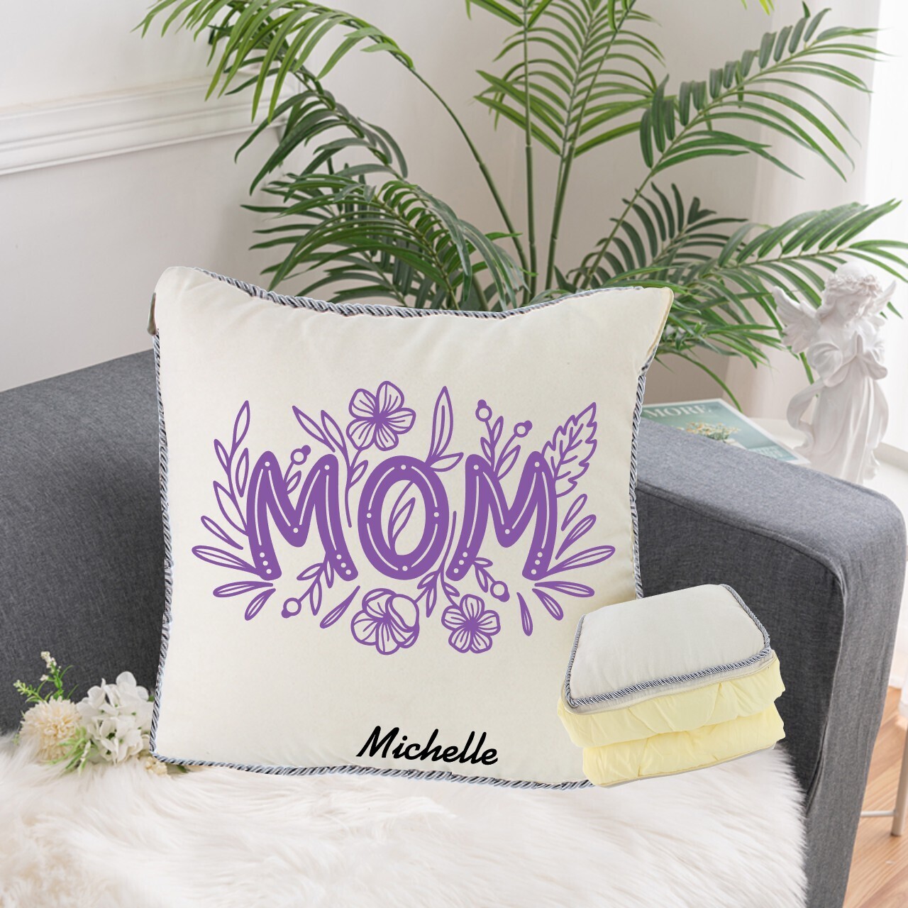 Personalized 2 in1 Pillow &amp; Quilt