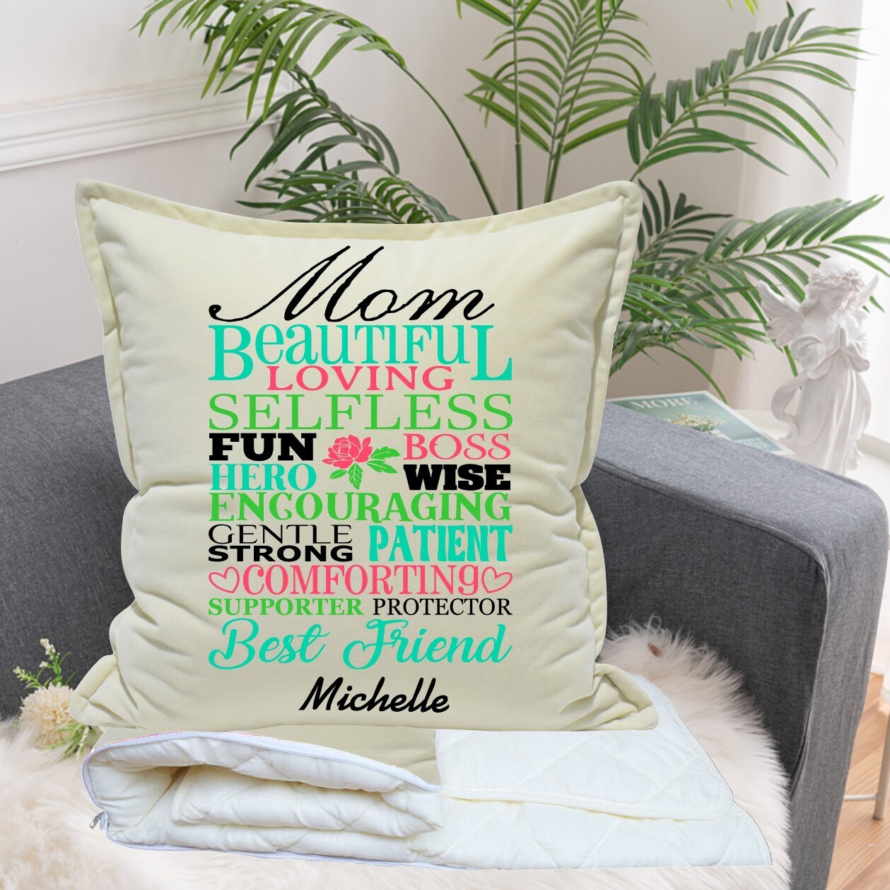 Personalized 2 in1 Pillow &amp; Quilt