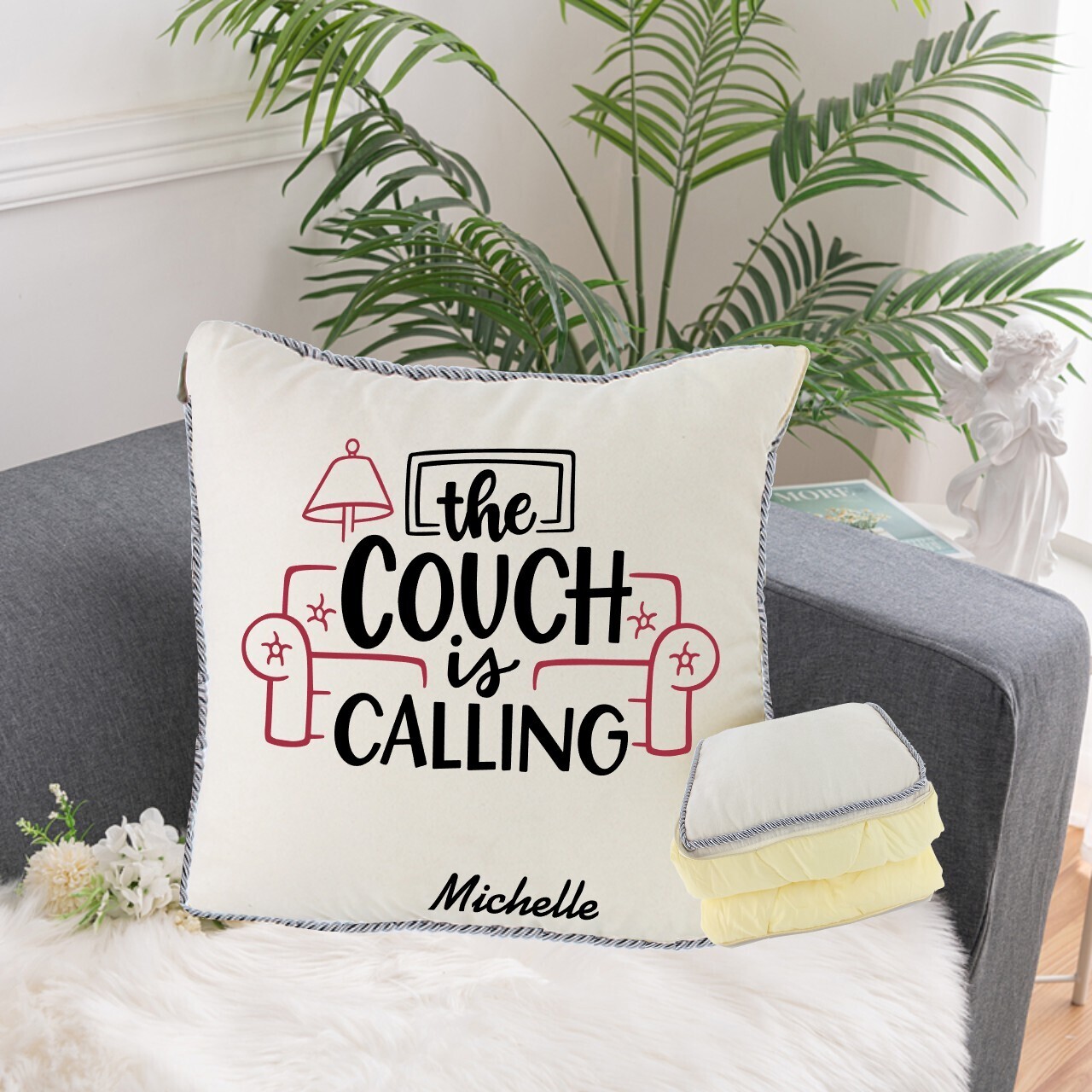 Personalized 2 in1 Pillow &amp; Quilt