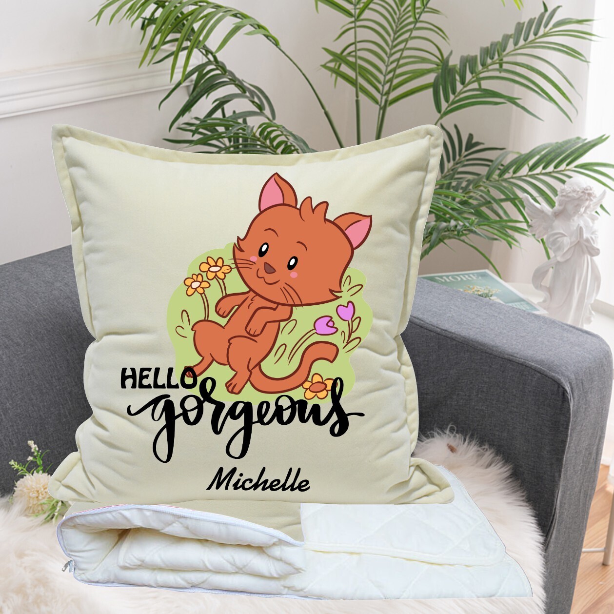 Personalized 2 in1 Pillow &amp; Quilt