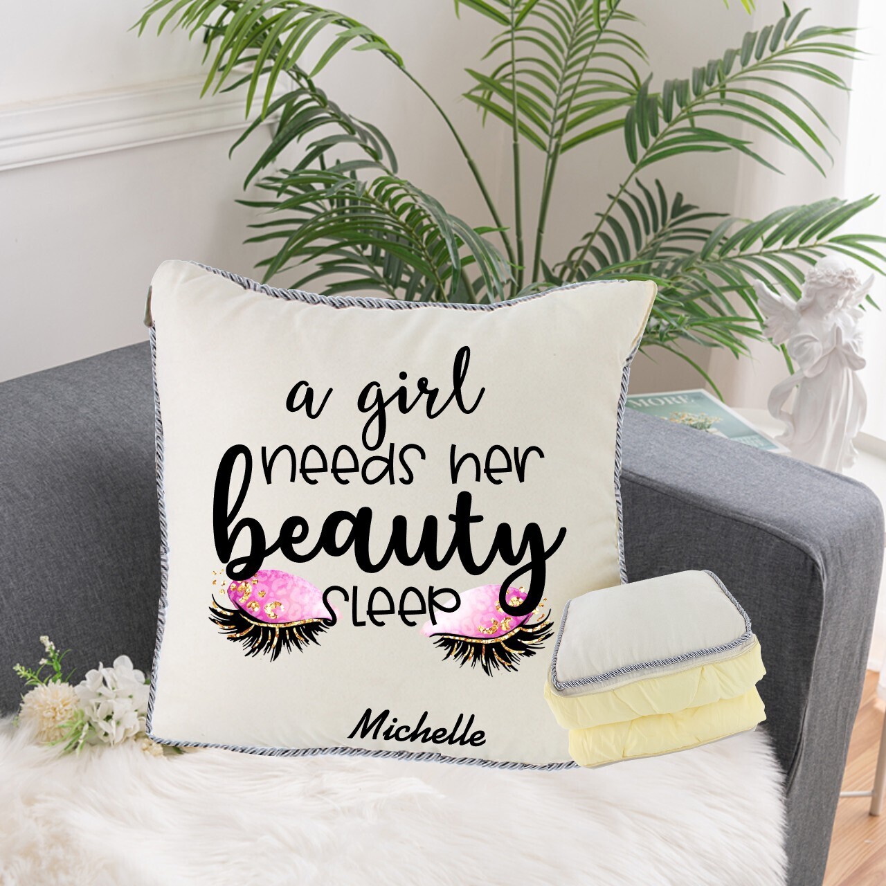 Personalized 2 in1 Pillow &amp; Quilt
