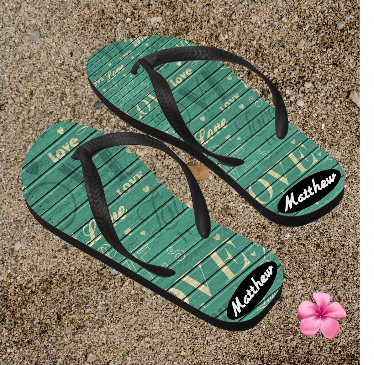 Personalized His&amp; Hers Flip Flops