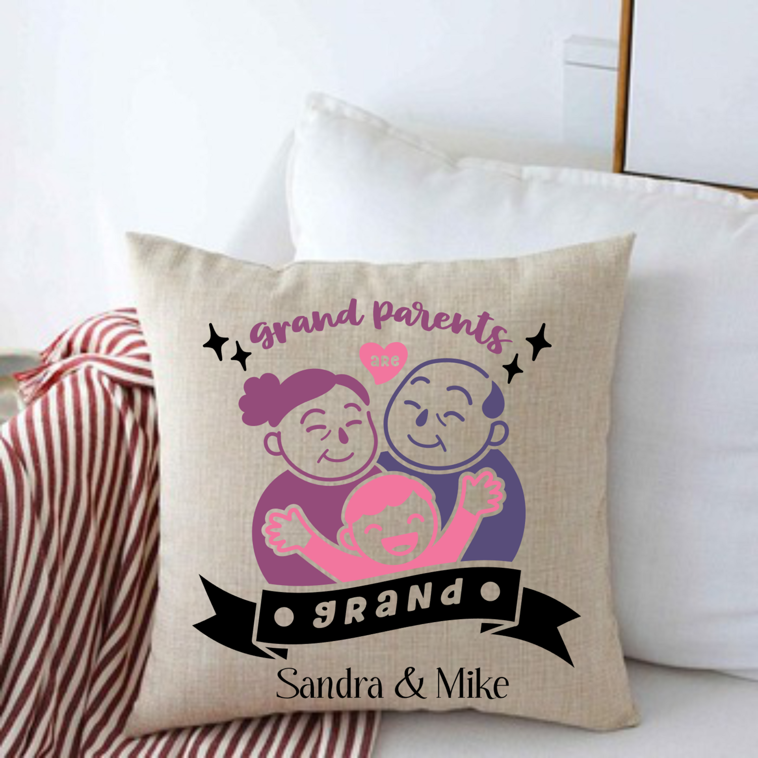 Personalized Throw Pillows for Family-Housewarming Gift-Holiday Gift-Gift for Friends