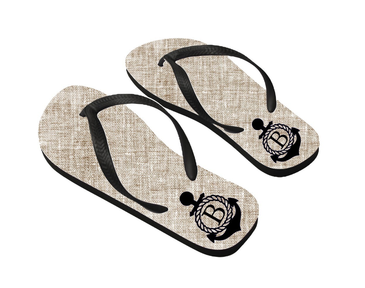 Personalized Flip Flops Monogram