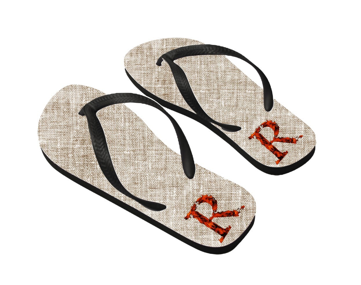 Personalized Flip Flops Monogram