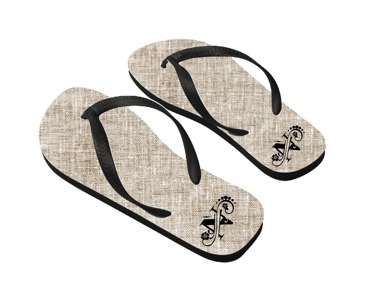 Personalized Flip Flops Monogram