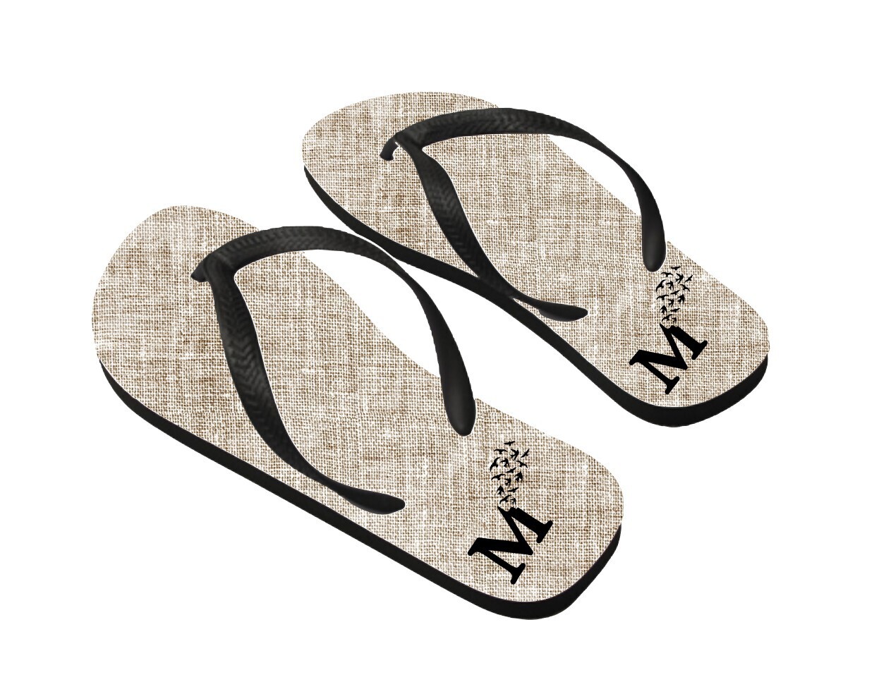 Personalized Flip Flops Monogram