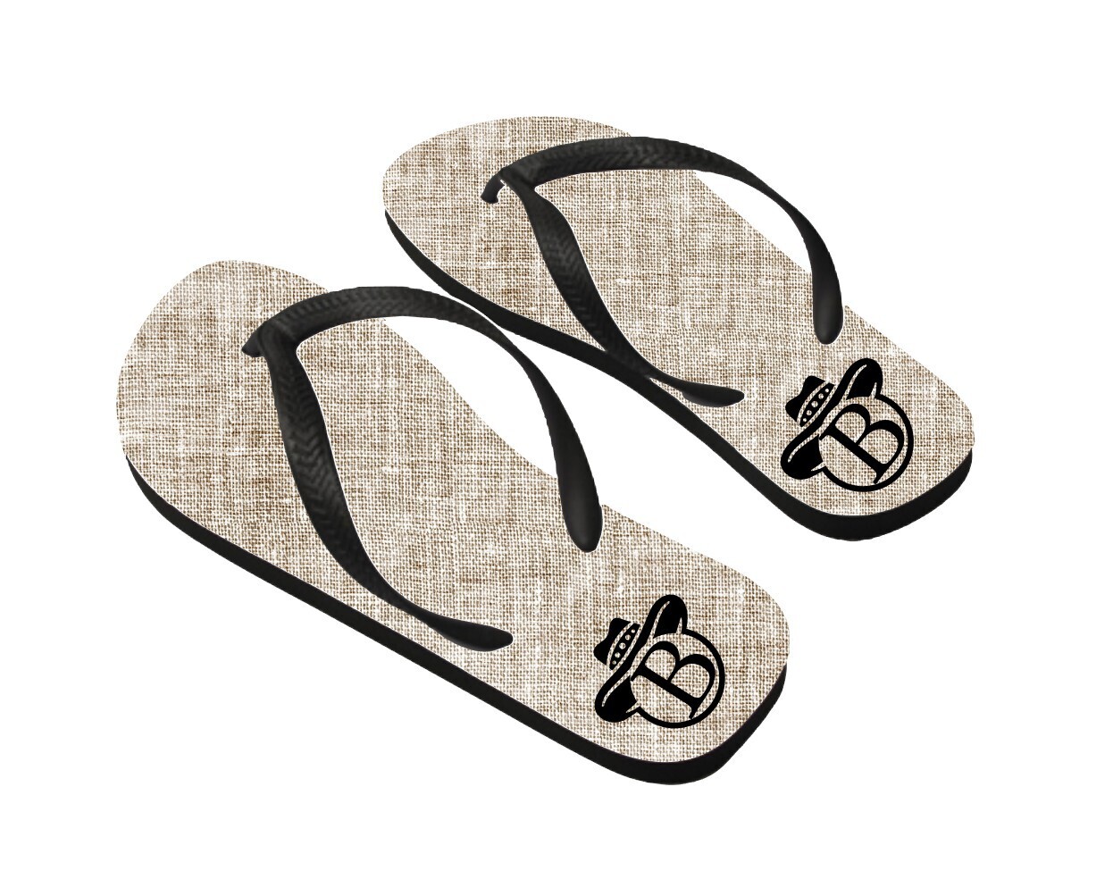 Personalized Flip Flops Monogram