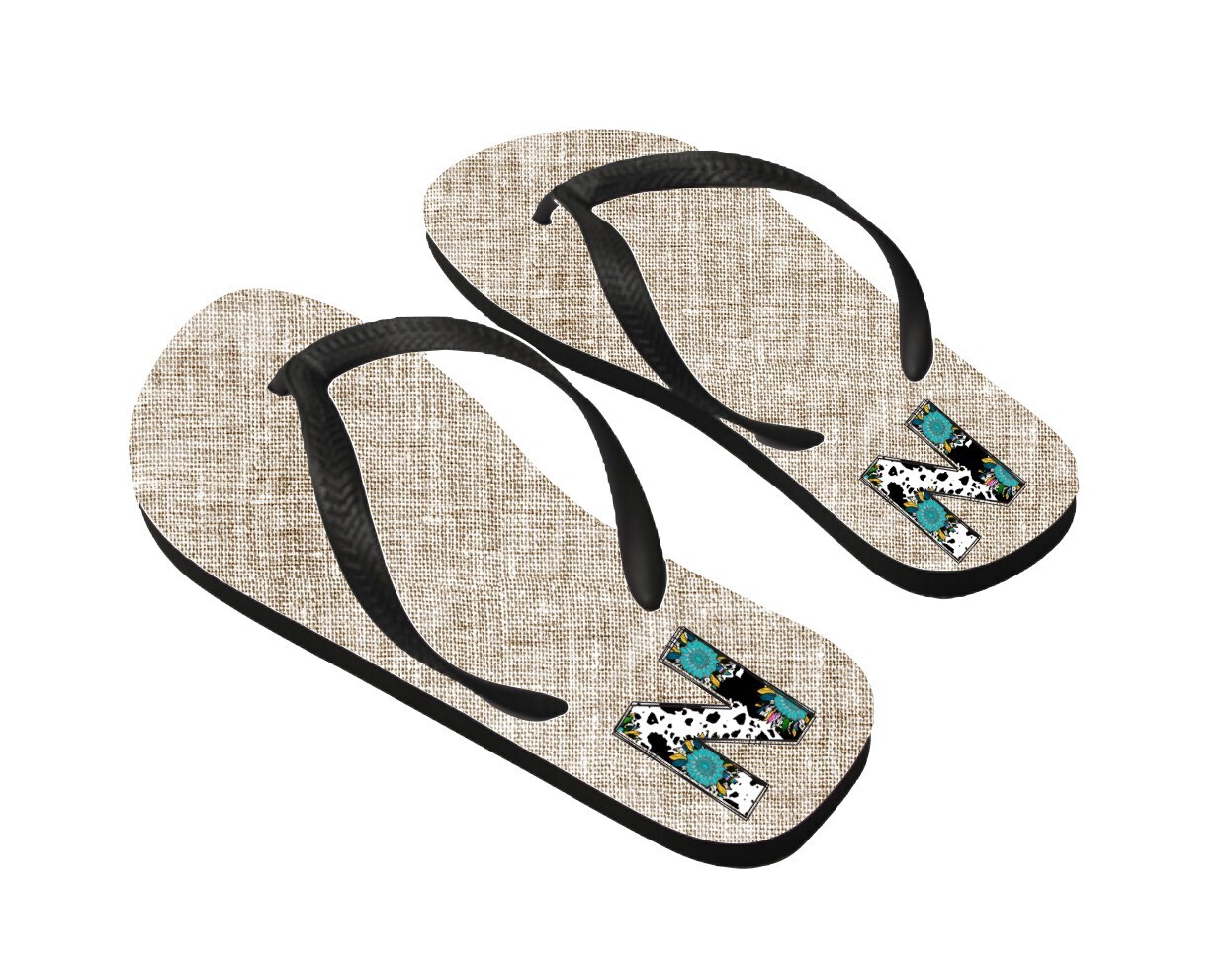 Personalized Flip Flops Monogram