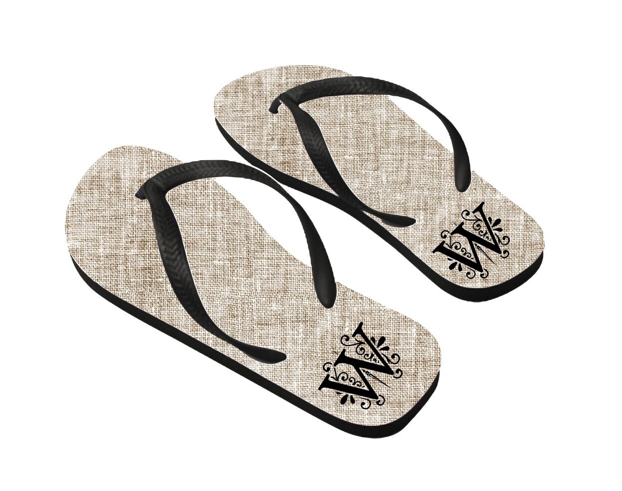 Personalized Flip Flops Monogram