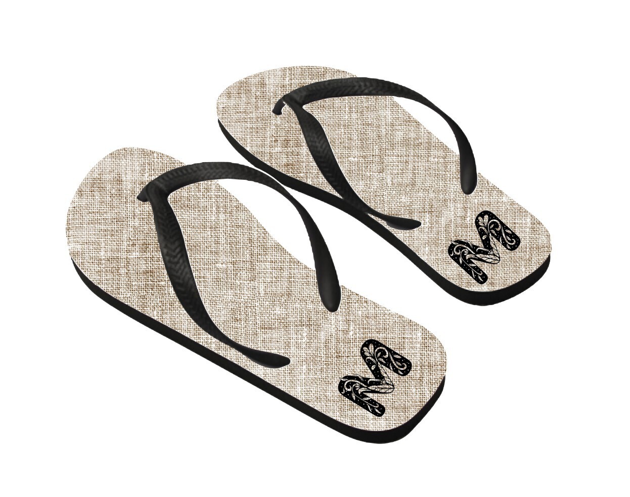 Personalized Flip Flops Monogram