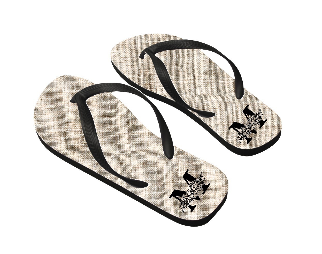 Personalized Flip Flops Monogram