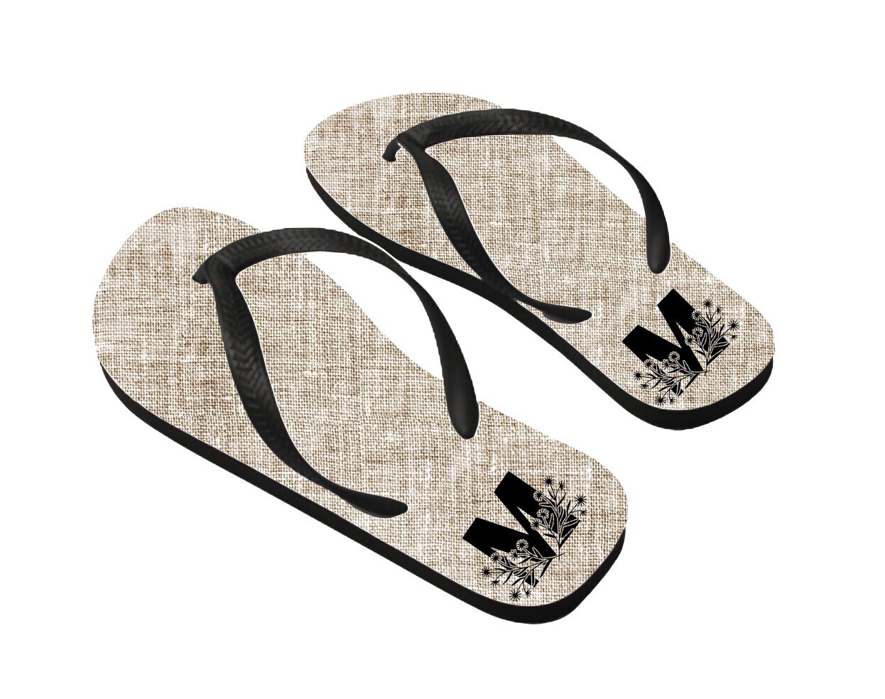 Personalized Flip Flops Monogram