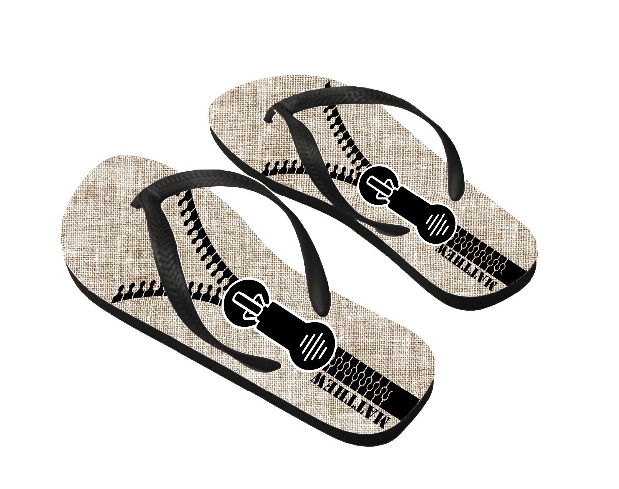 Personalized His&amp; Hers Flip Flops