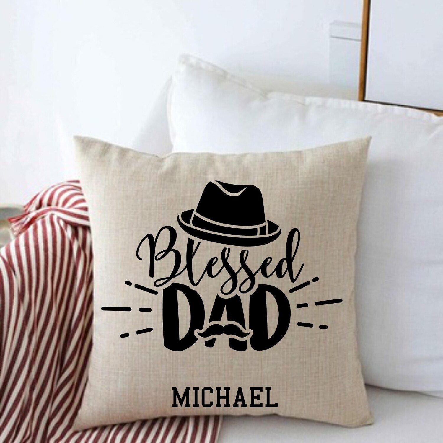 Personalized Throw Pillows for Him-Man Cave-Den-Gifts for Him-Gift for Dad-Holiday-Birthday