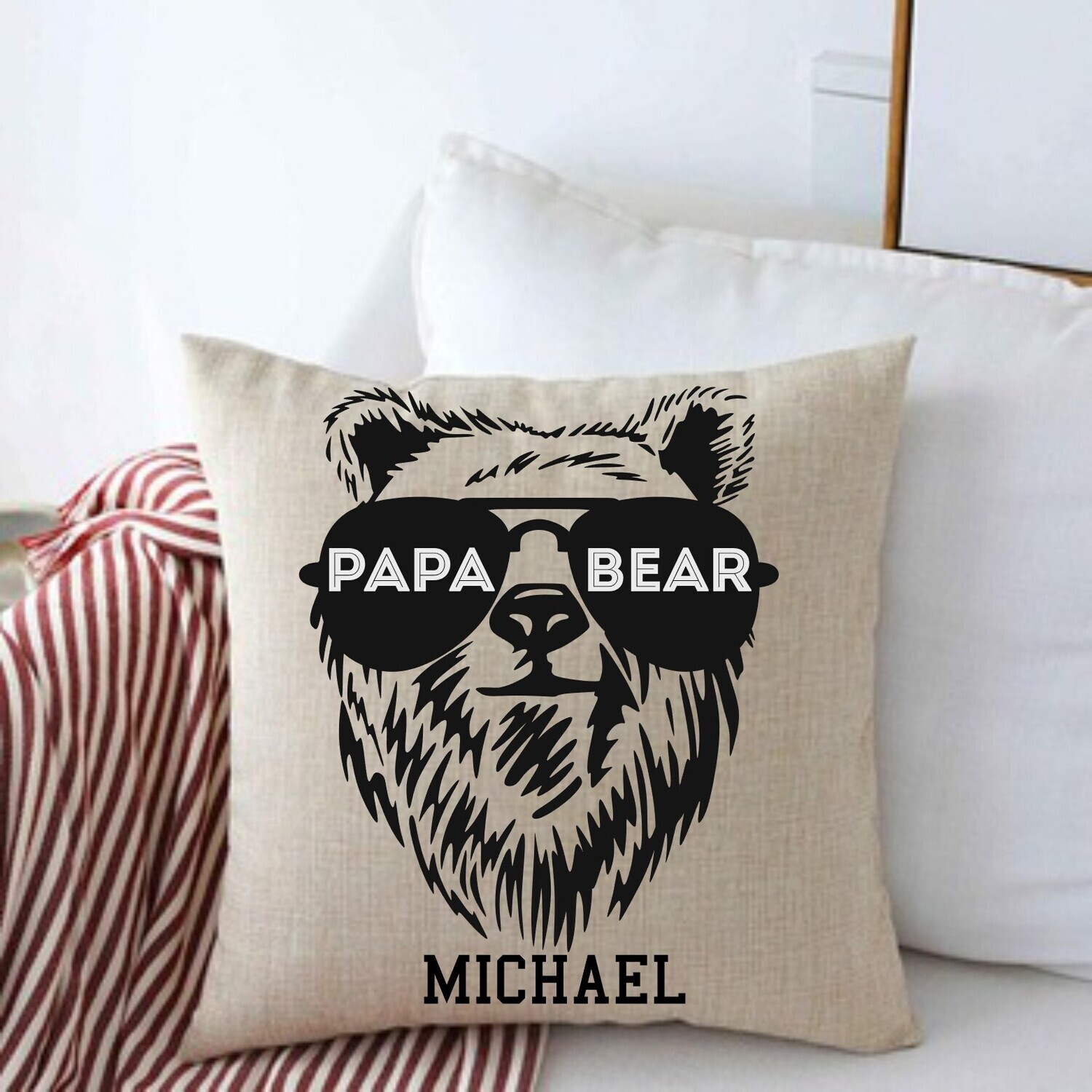 Personalized Throw Pillows for Him-Man Cave-Den-Gifts for Him-Gift for Dad-Holiday-Birthday