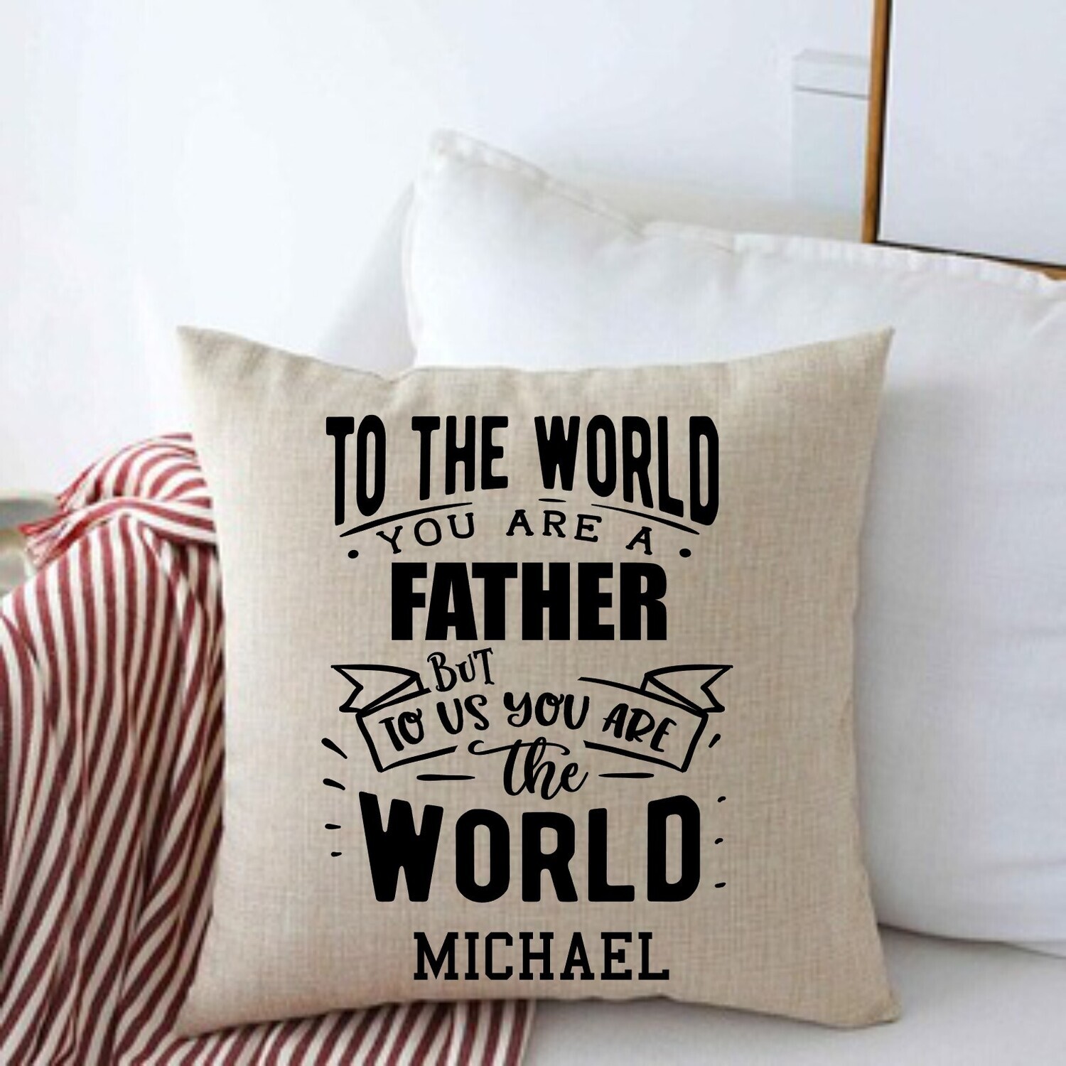 Personalized Throw Pillows for Him-Man Cave-Den-Gifts for Him-Gift for Dad-Holiday-Birthday