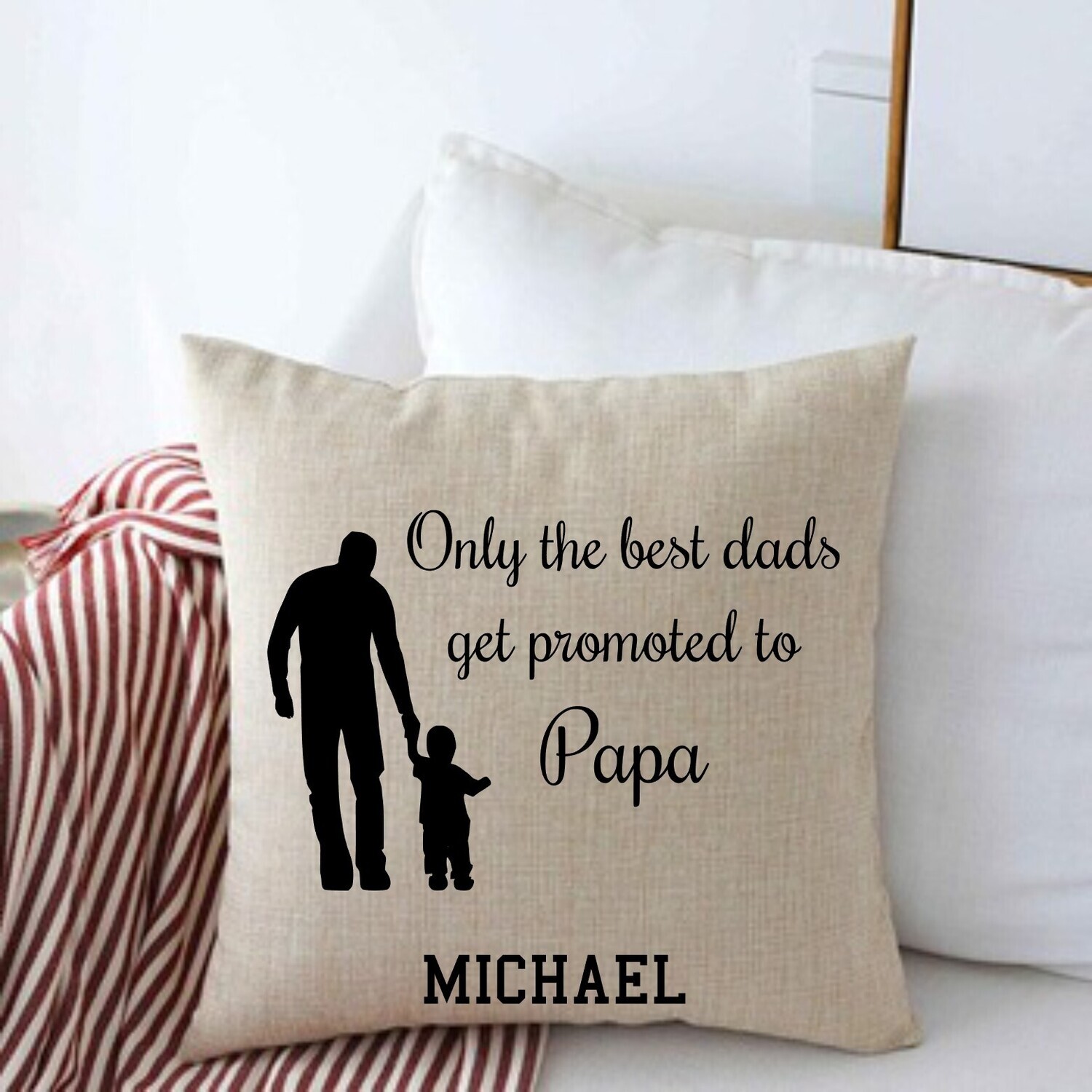 Personalized Throw Pillows for Him-Man Cave-Den-Gifts for Him-Gift for Dad-Holiday-Birthday