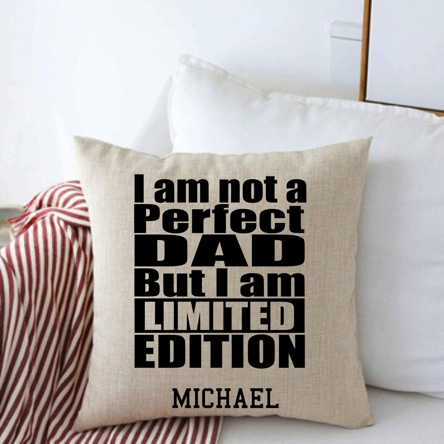 Personalized Throw Pillows for Him-Man Cave-Den-Gifts for Him-Gift for Dad-Holiday-Birthday