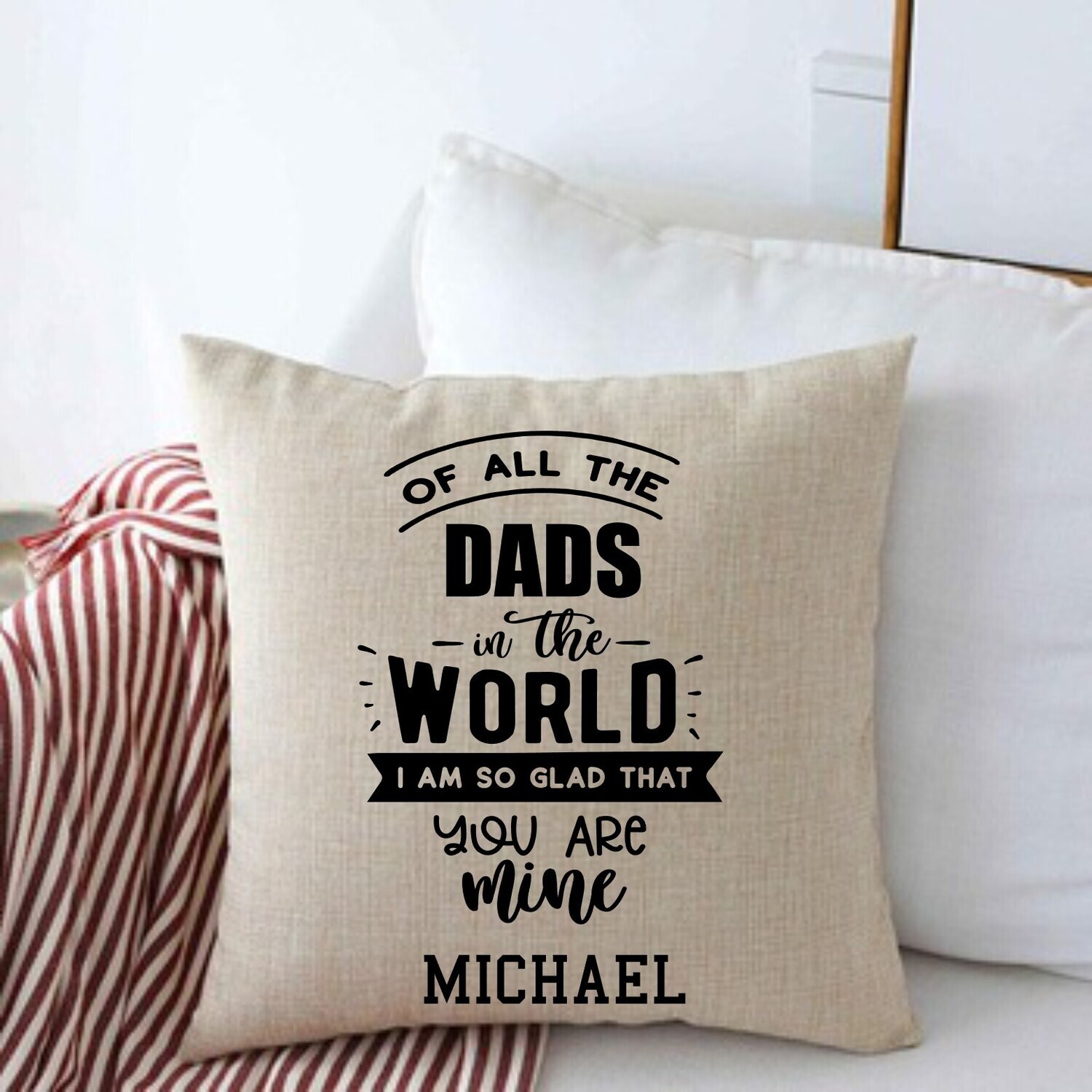 Personalized Throw Pillows for Him-Man Cave-Den-Gifts for Him-Gift for Dad-Holiday-Birthday