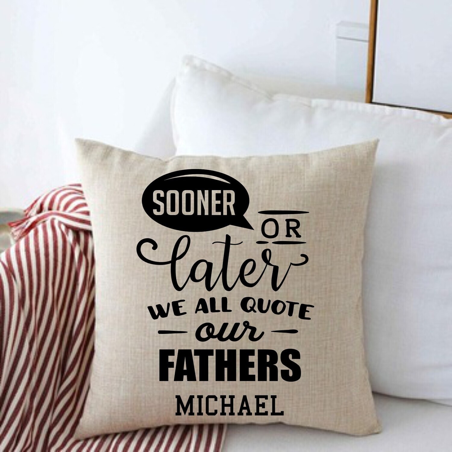 Personalized Throw Pillows for Him-Man Cave-Den-Gifts for Him-Gift for Dad-Holiday-Birthday