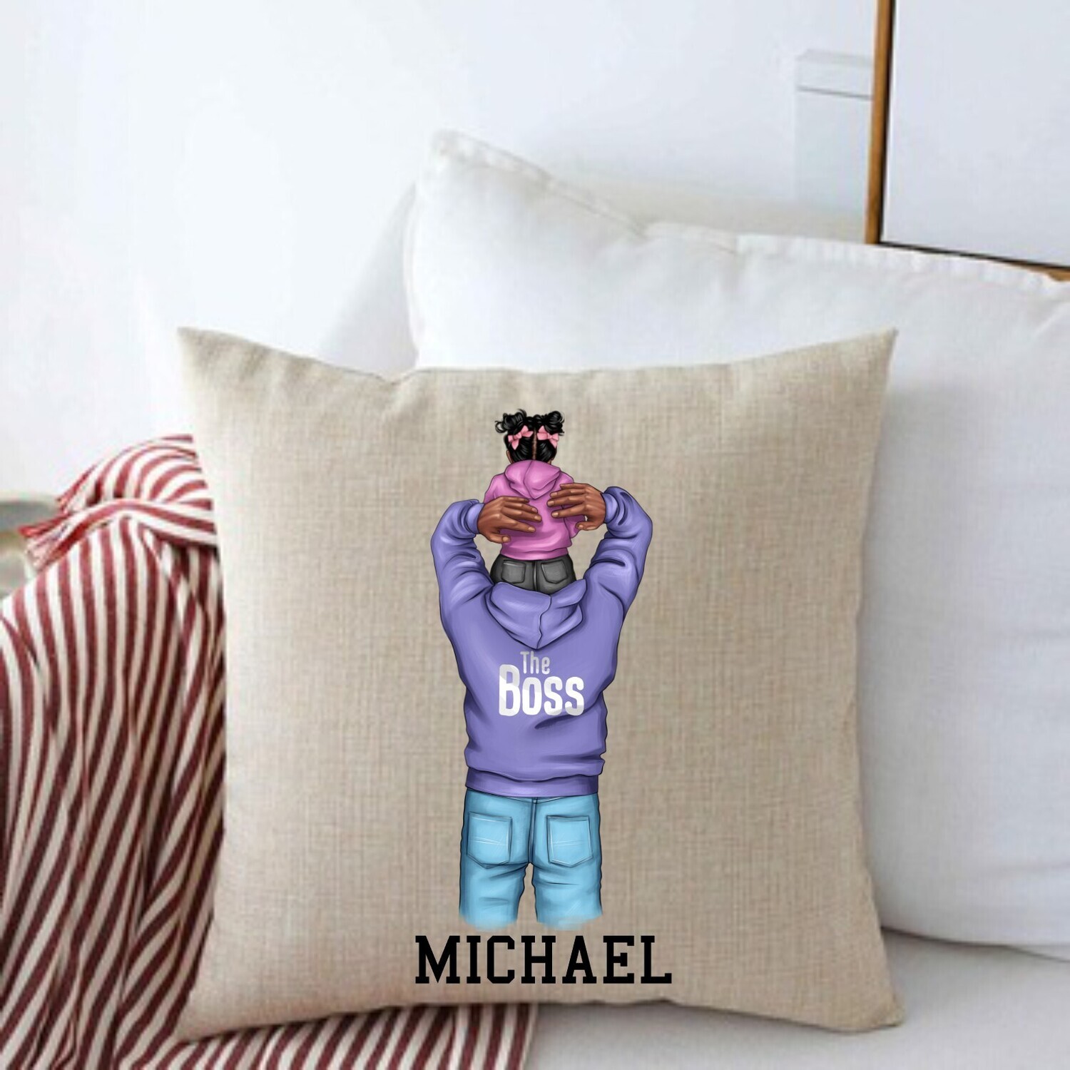 Personalized Throw Pillows for Him-Man Cave-Den-Gifts for Him-Gift for Dad-Holiday-Birthday