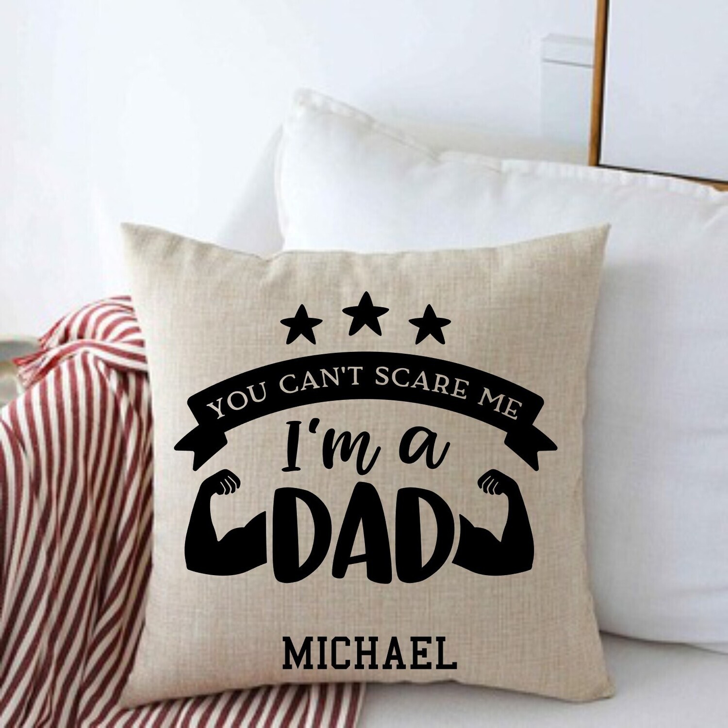 Personalized Throw Pillows for Him-Man Cave-Den-Gifts for Him-Gift for Dad-Holiday-Birthday