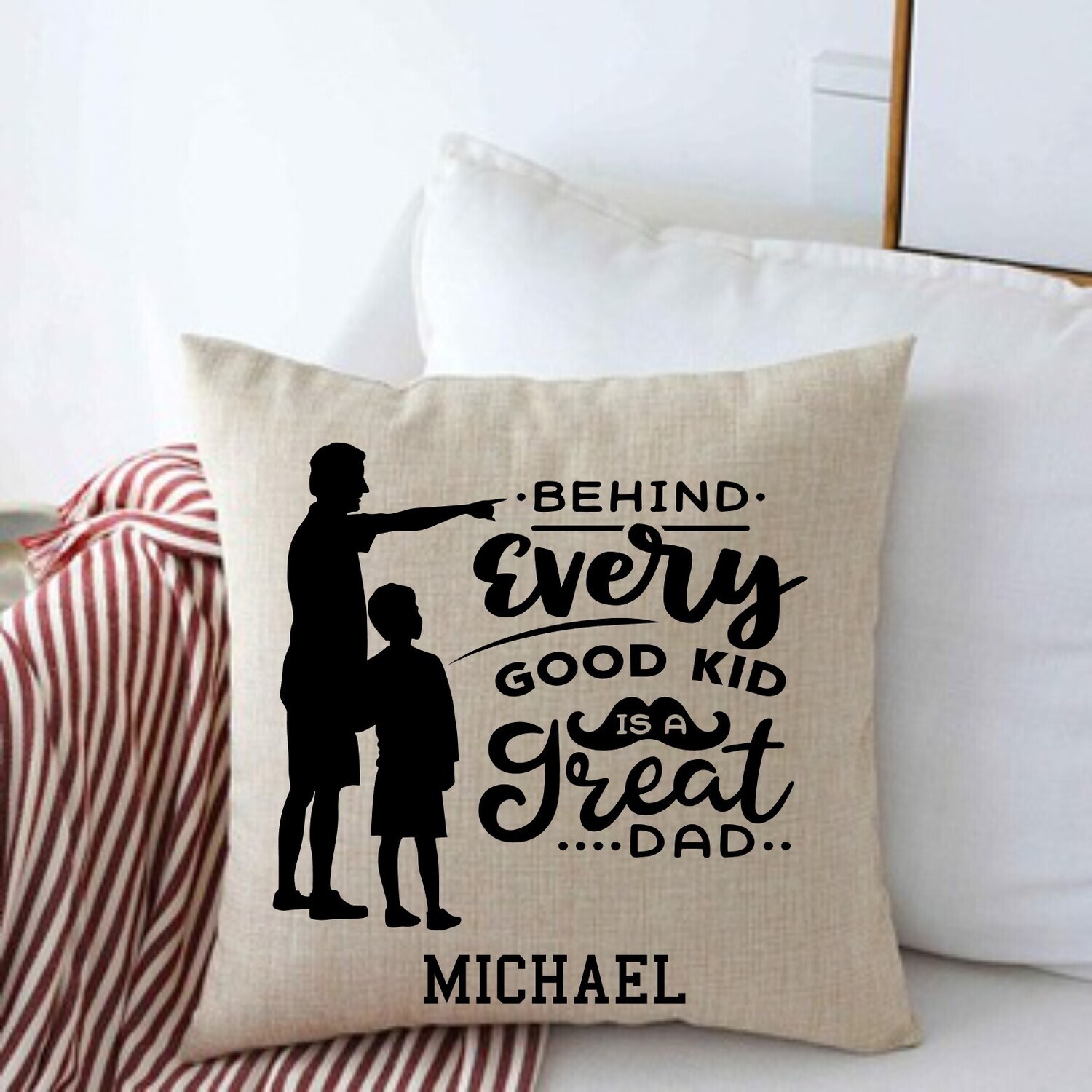 Personalized Throw Pillows for Him-Man Cave-Den-Gifts for Him-Gift for Dad-Holiday-Birthday