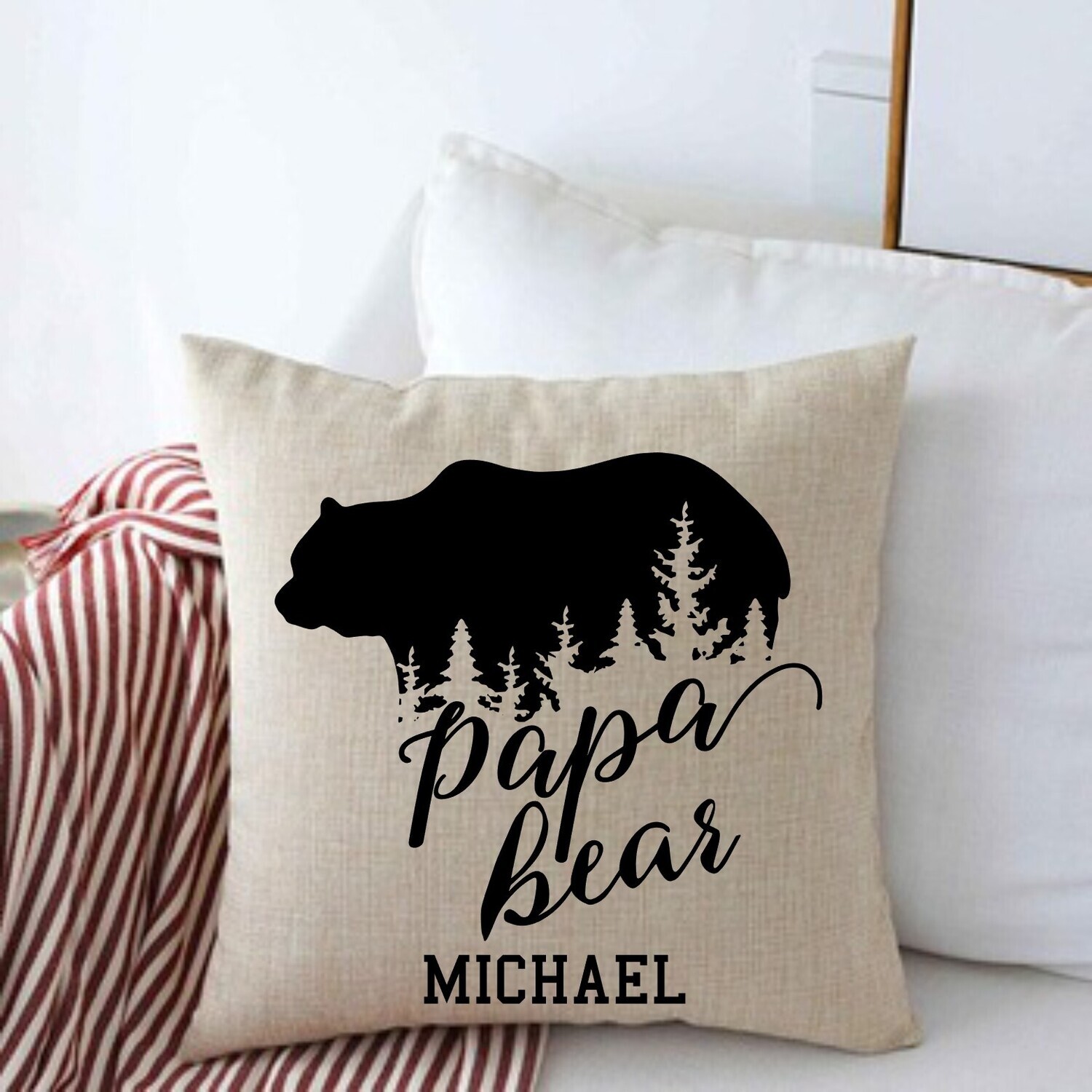 Personalized Throw Pillows for Him-Man Cave-Den-Gifts for Him-Gift for Dad-Holiday-Birthday