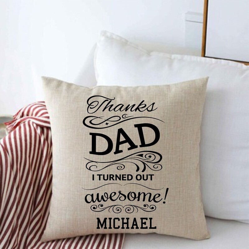 Personalized Throw Pillows for Him-Man Cave-Den-Gifts for Him-Gift for Dad-Holiday-Birthday
