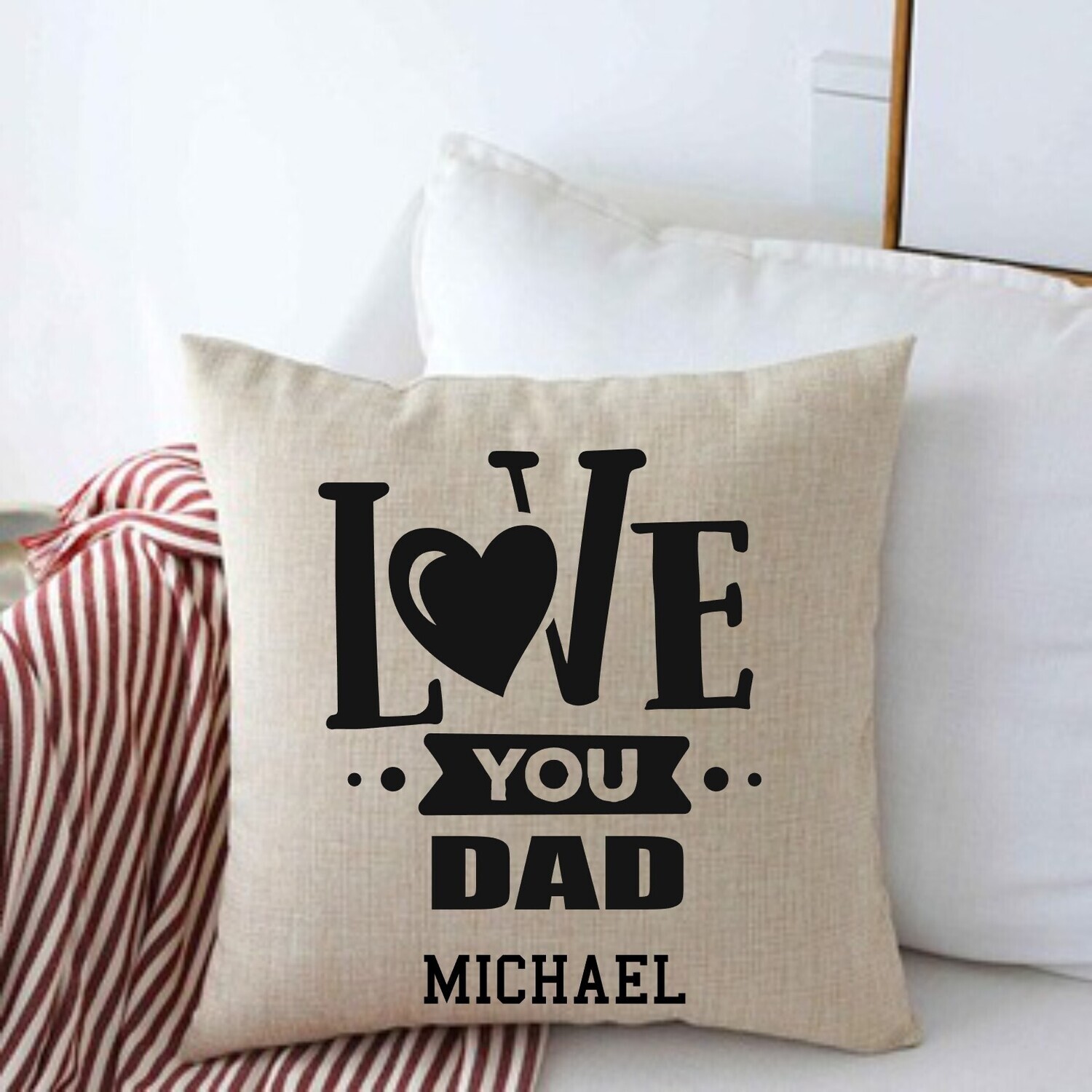 Personalized Throw Pillows for Him-Man Cave-Den-Gifts for Him-Gift for Dad-Holiday-Birthday