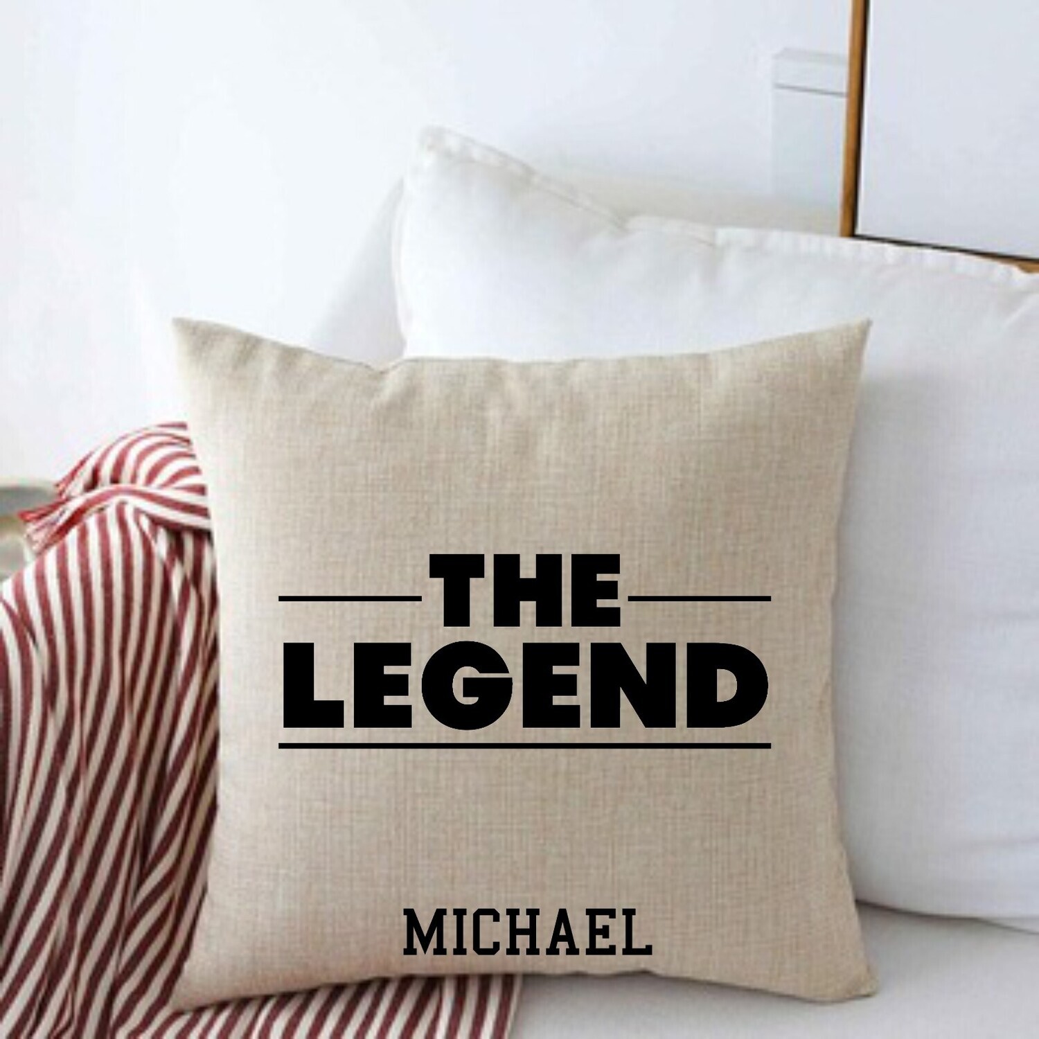 Personalized Throw Pillows for Him-Man Cave-Den-Gifts for Him-Gift for Dad-Holiday-Birthday