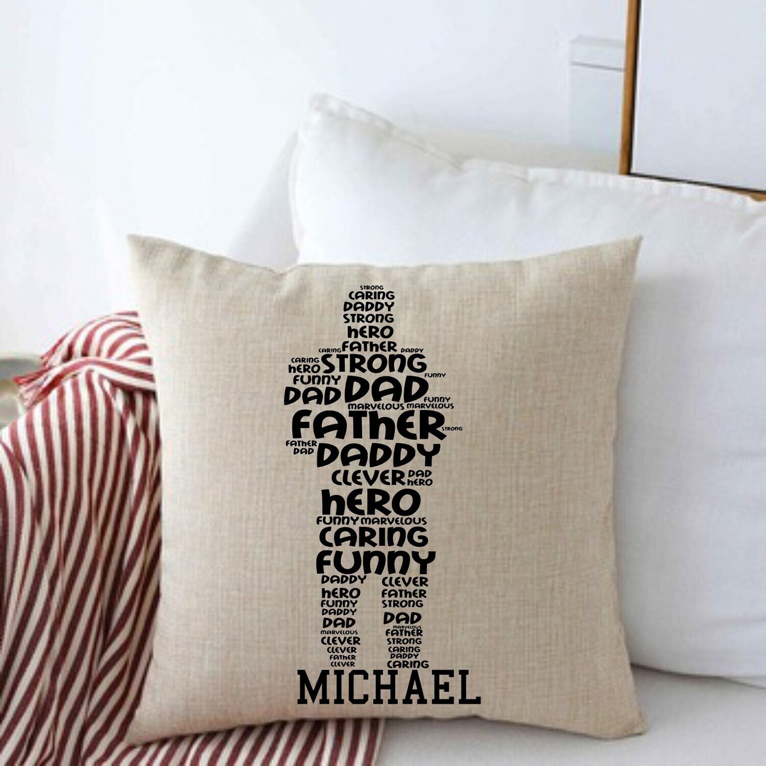 Personalized Throw Pillows for Him-Man Cave-Den-Gifts for Him-Gift for Dad-Holiday-Birthday