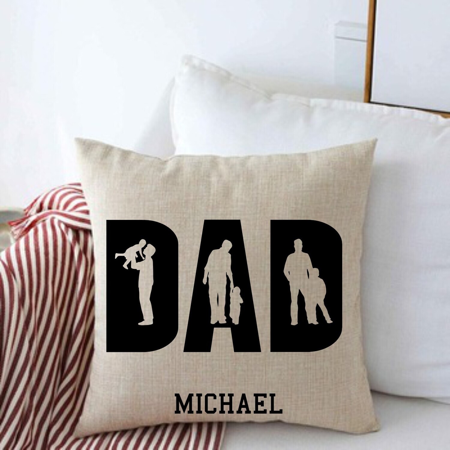 Personalized Throw Pillows for Him-Man Cave-Den-Gifts for Him-Gift for Dad-Holiday-Birthday