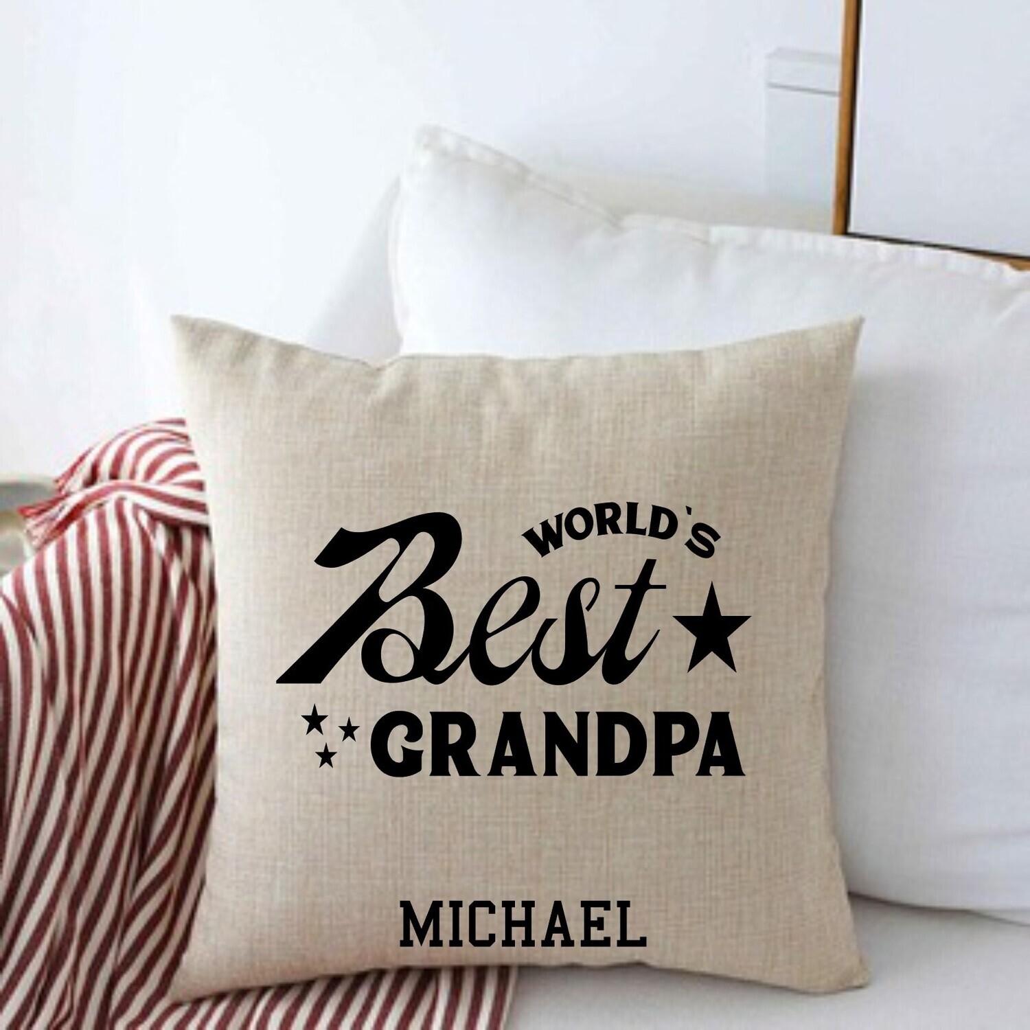 Personalized Throw Pillows for Him-Man Cave-Den-Gifts for Him-Gift for Dad-Holiday-Birthday