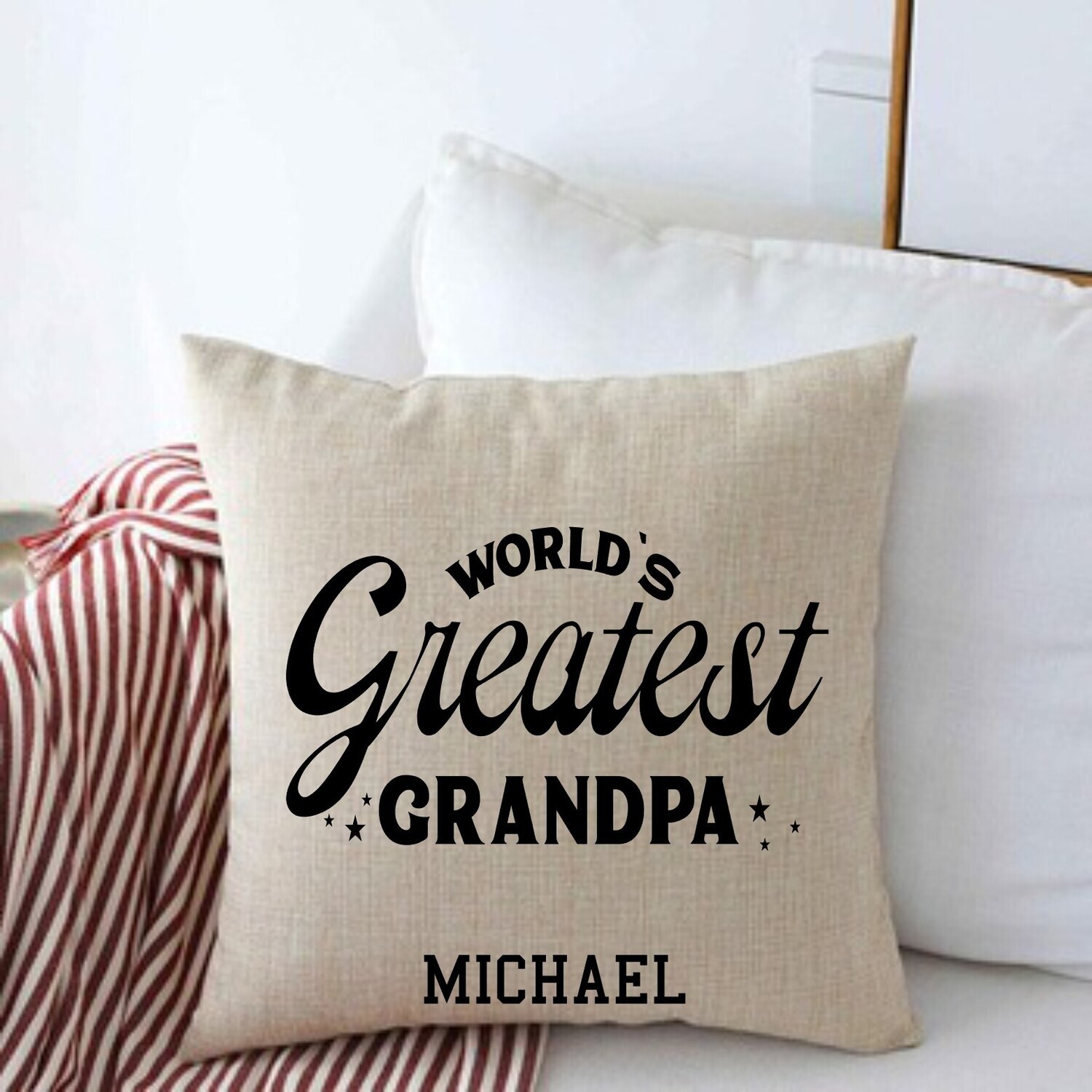 Personalized Throw Pillows for Him-Man Cave-Den-Gifts for Him-Gift for Dad-Holiday-Birthday