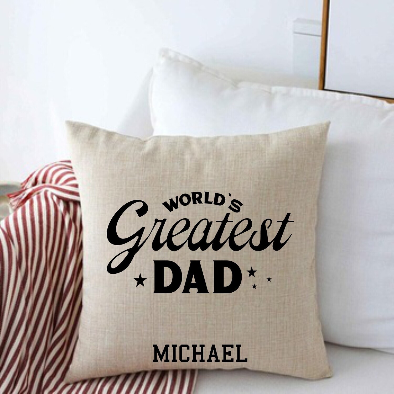 Personalized Throw Pillows for Him-Man Cave-Den-Gifts for Him-Gift for Dad-Holiday-Birthday