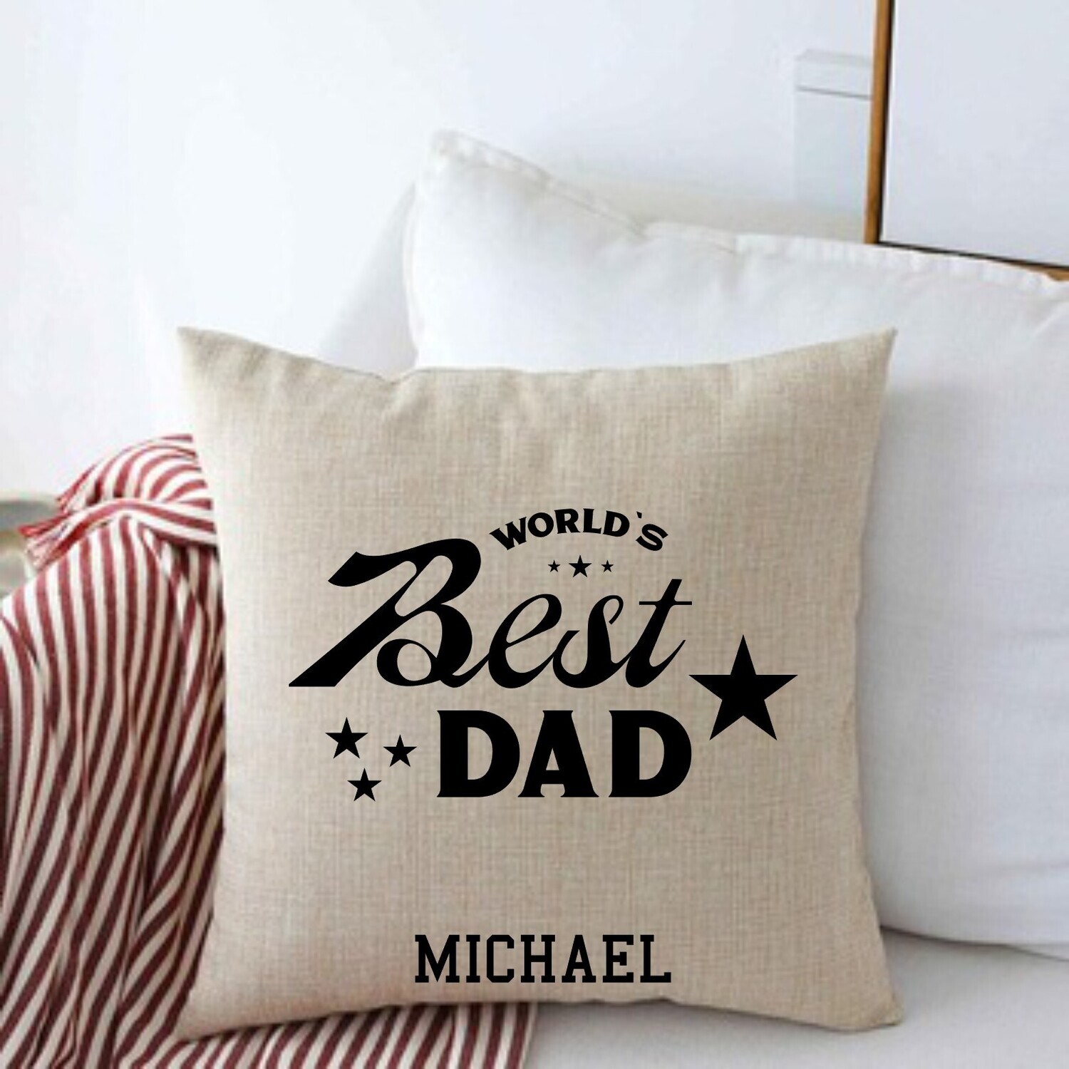 Personalized Throw Pillows for Him-Man Cave-Den-Gifts for Him-Gift for Dad-Holiday-Birthday