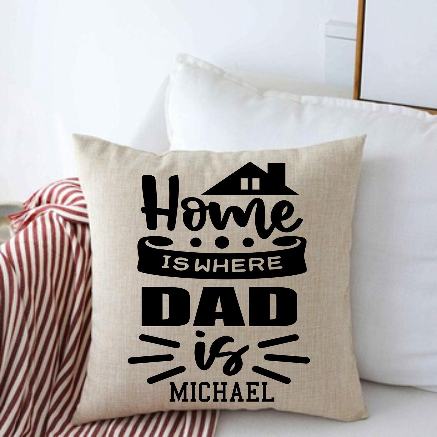 Personalized Throw Pillows for Him-Man Cave-Den-Gifts for Him-Gift for Dad-Holiday-Birthday