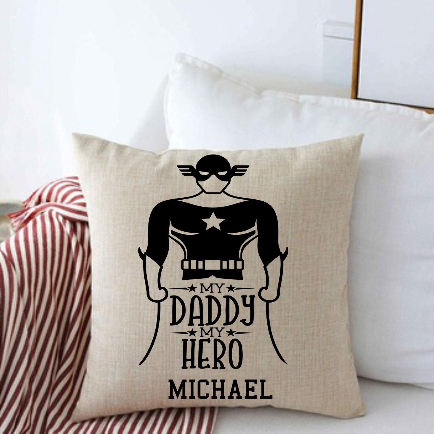Personalized Throw Pillows for Him-Man Cave-Den-Gifts for Him-Gift for Dad-Holiday-Birthday