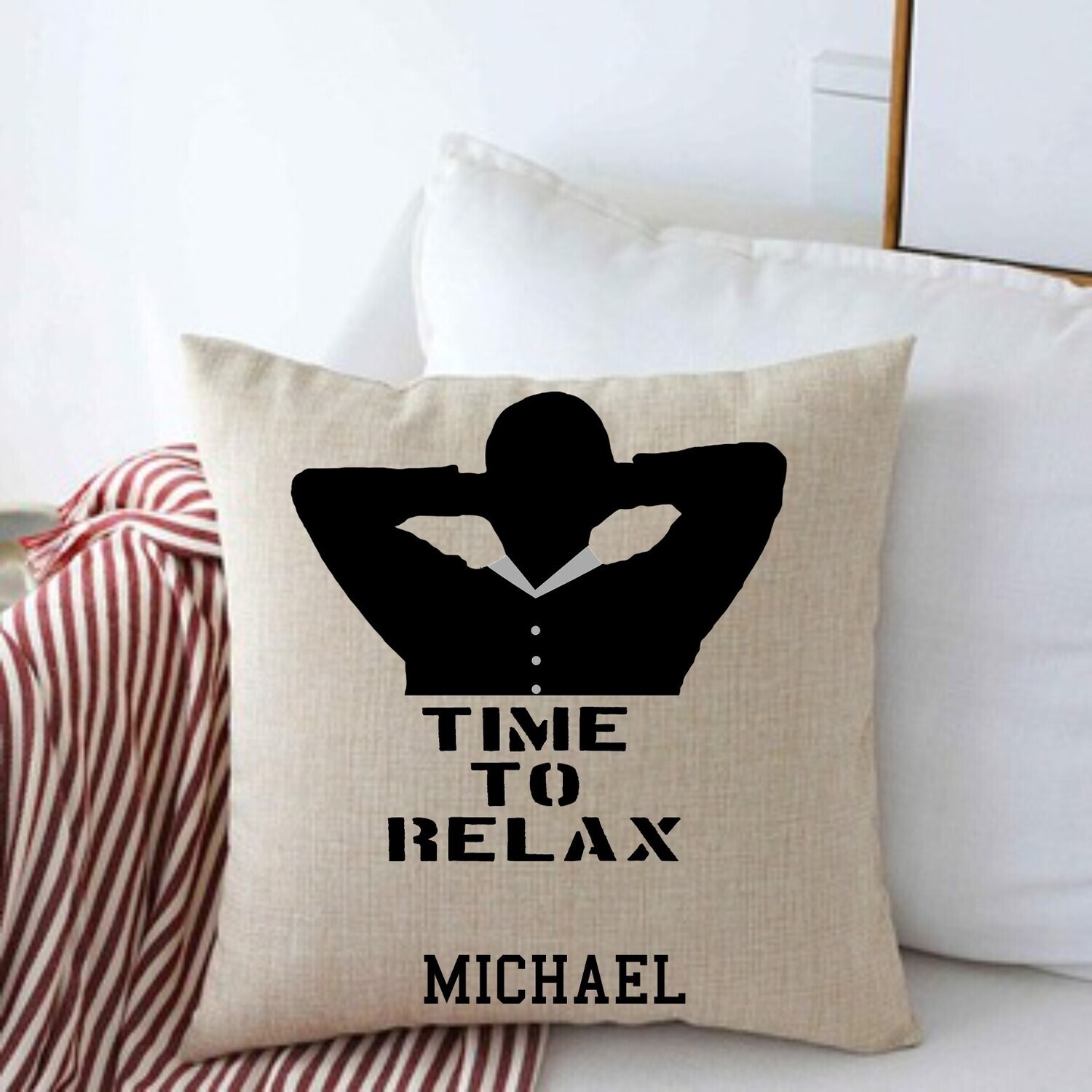 Personalized Throw Pillows for Him-Man Cave-Den-Gifts for Him-Gift for Dad-Holiday-Birthday