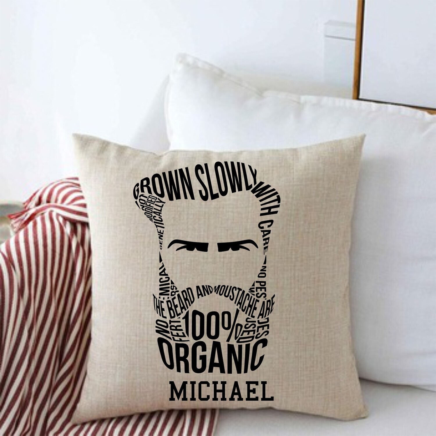 Personalized Throw Pillows for Him-Man Cave-Den-Gifts for Him-Gift for Dad-Holiday-Birthday