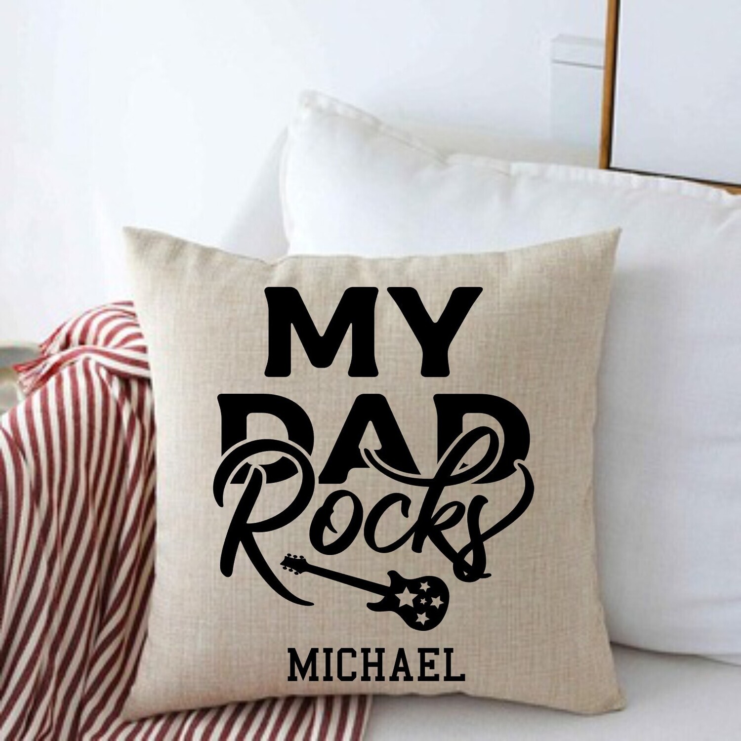 Personalized Throw Pillows for Him-Man Cave-Den-Gifts for Him-Gift for Dad-Holiday-Birthday