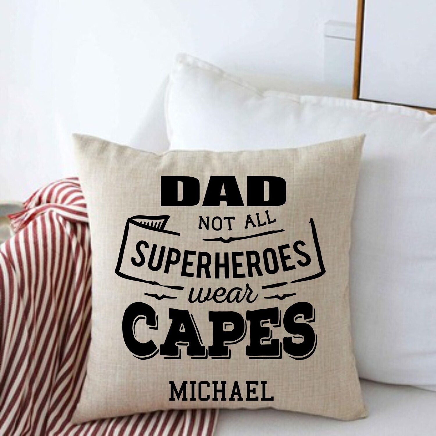 Personalized Throw Pillows for Him-Man Cave-Den-Gifts for Him-Gift for Dad-Holiday-Birthday