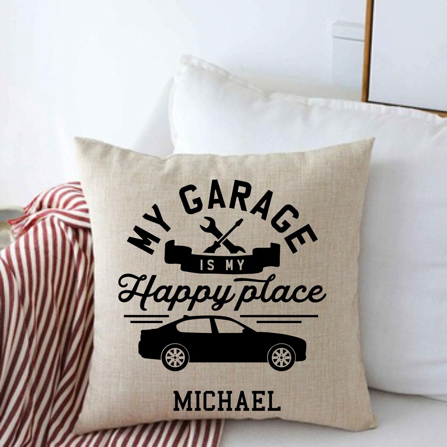 Personalized Throw Pillows for Him-Man Cave-Den-Gifts for Him-Gift for Dad-Holiday-Birthday